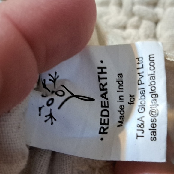 Redearth Macrame 18" X 18" Throw Pillow Cover Accent‎ Pillow - Picture 4 of 6